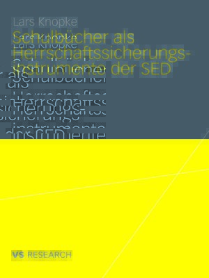 cover image of Schulbücher als Herrschaftssicherungsinstrumente der SED